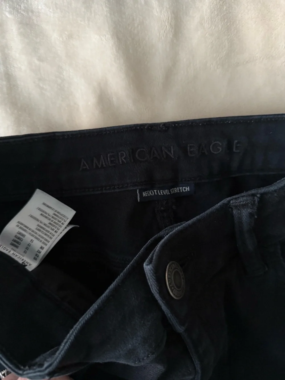 American Eagle 12S Black Jeggings - Picture 2 of 8